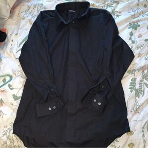 George black button down top